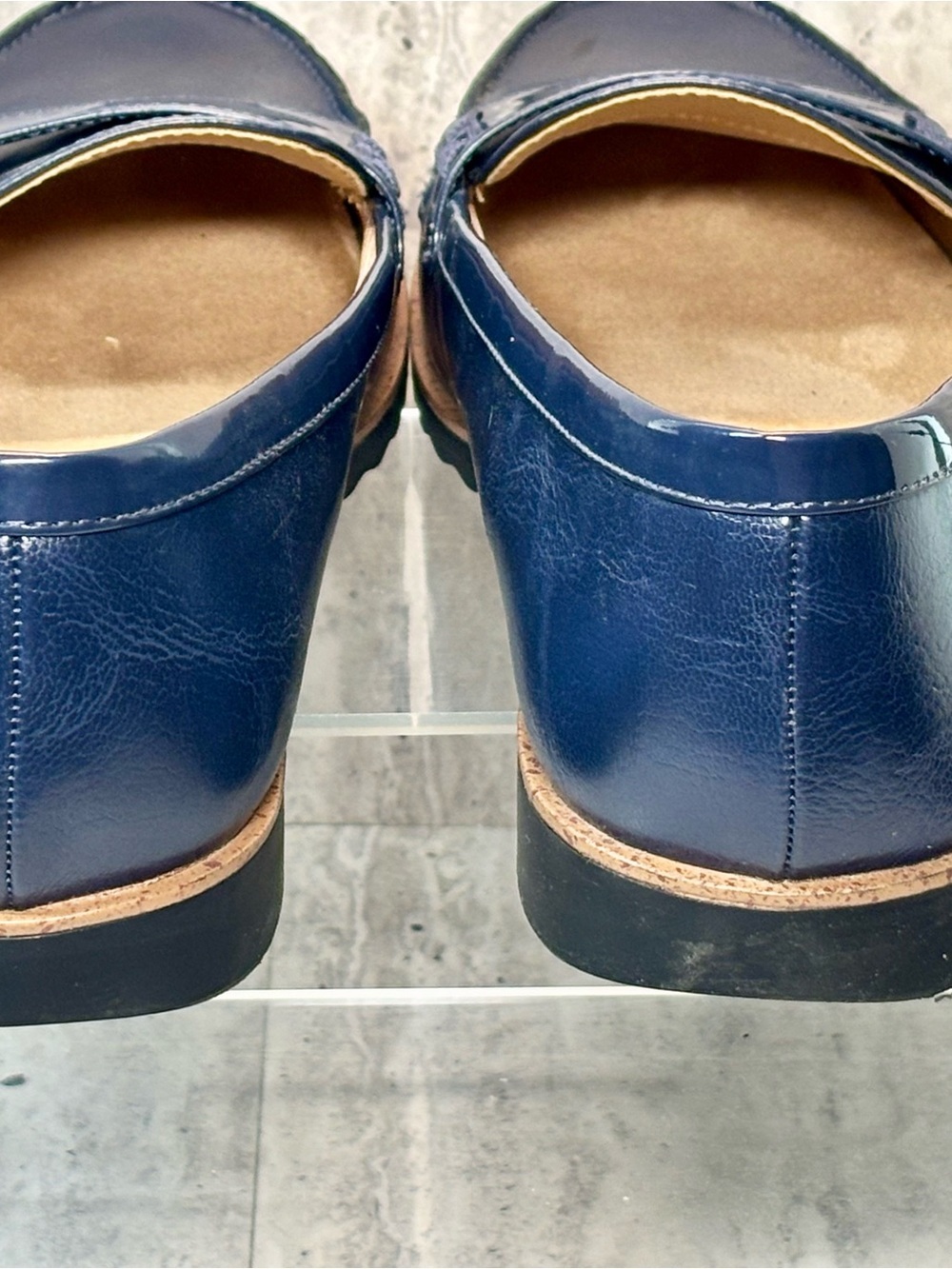 Life Stride Velocity 2.0 Navy Blue Flats Slip Ons Loafers Sz 8W - Picture 3 of 7